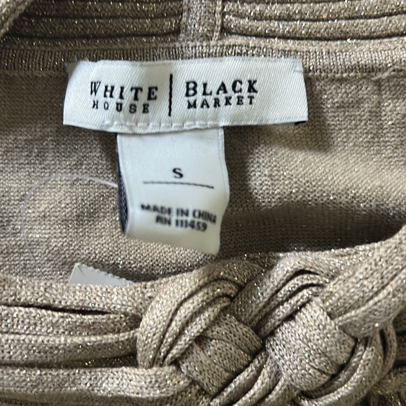 White House Black Market Gold Top Size S NWT - Picture 4 of 7